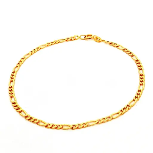 [GOLD527] PULSERA FIGARO ORO AMARILLO